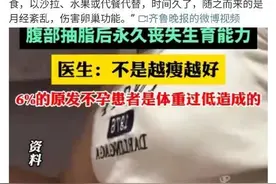 热闻丨25岁女孩腹部抽脂永久丧失生育能力，医生紧急提醒：关于减肥，这些才是关键图片
