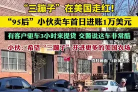 “三蹦子”在美国走红！“95后”小伙卖车首日进账1万美元，有客户驱车3小时来提货，交警说这车非常酷。小伙：希望“三蹦子”开进更多的美国农场图片