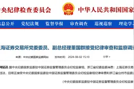 上交所副总经理董国群、深圳证监局原局长陈小澎接受审查调查图片