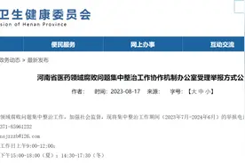 河南公布医药领域腐败问题举报方式图片