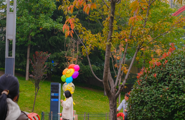 秋风引路入曲江，芙蓉金叶映红墙