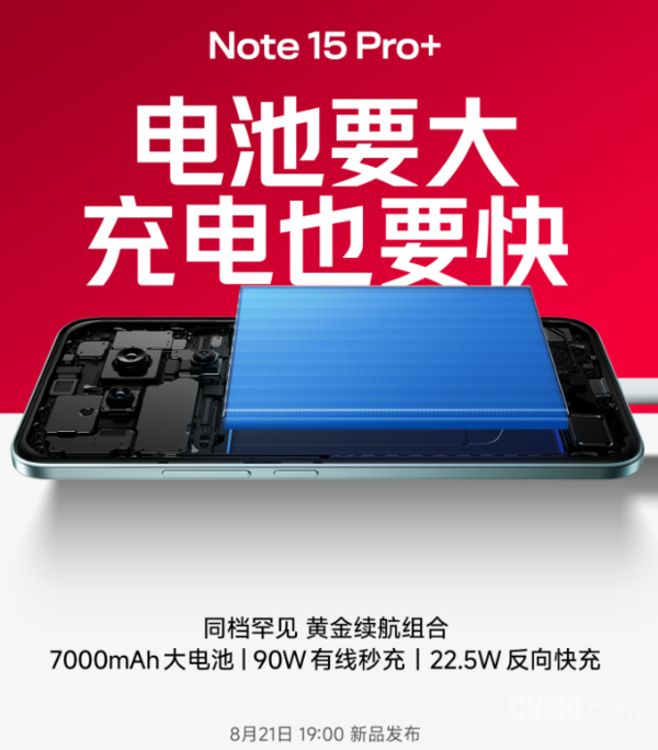 REDMI Note 15 Pro+续航配置公布：配7000mAh电池