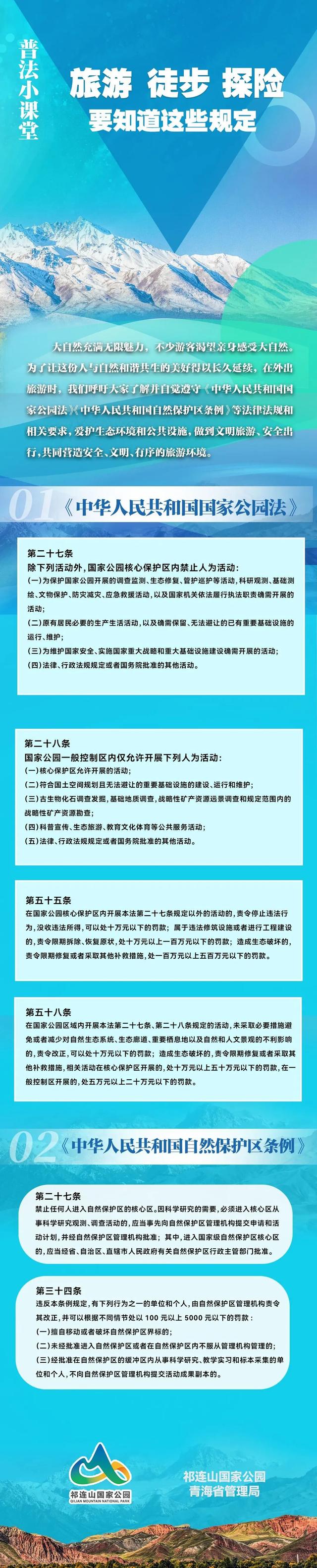 普法小课堂丨旅游 徒步 探险 要知道这些规定