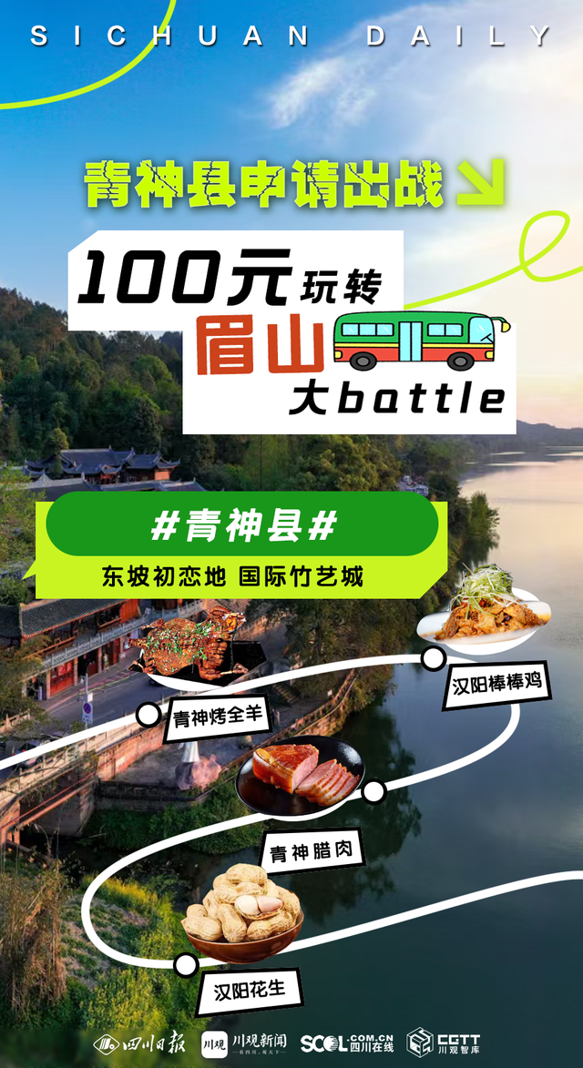 成眉快巴 载你出发②丨100元玩转眉山大battle 各区县申请出战