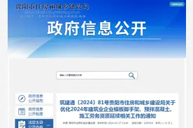 贵阳市住房和城乡建设局关于优化2024年建筑业企业模板脚手架、预拌混凝土、施工劳务资质延续相关工作的通知图片