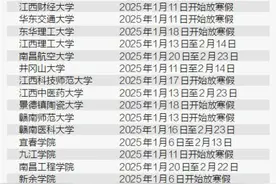 江西部分高校寒假时间公布图片