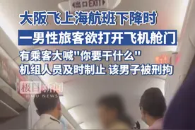 大阪飞上海客机下降时一男子欲开舱门，吉祥航空：机组及时发现并制止，涉事旅客已移交警方图片