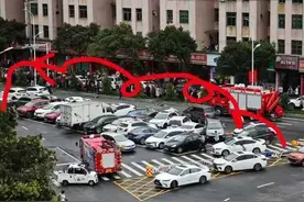 汽车失控空中翻转数圈 砸坏多辆车图片