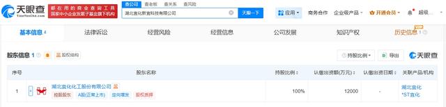 湖北宜化成立新宜科技公司