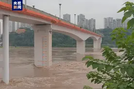 嘉陵江2号洪水和长江流域涨水顺利通过重庆主城中心城区图片