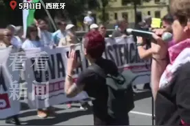西班牙首都马德里数千人游行 声援加沙呼吁停火图片