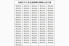 停车欠费公示，这些车主请补缴费用图片