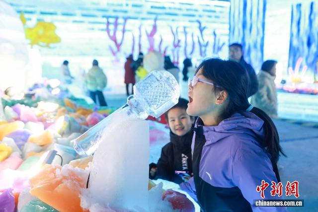 北京龙庆峡冰灯艺术节开幕