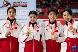 短道速滑——世巡赛米兰站：女子3000米接力A组决赛赛况图片