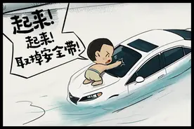 成都“砸车侠”勇闯急流救人，4张漫画还原“神级救援”图片