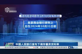 中国人民银行宣布下调存量房贷利率 首套 二套及以上存量房贷都可调整视频封面