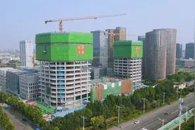 雏形已现！济南前沿科创基地一标段项目主体结构封顶图片