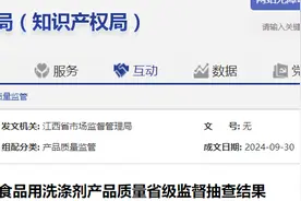 江西省食品用洗涤剂产品质量省级监督抽查结果公布图片