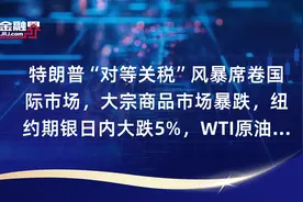 特朗普“对等关税”风暴席卷国际市场，大宗商品市场暴跌，纽约期银日内大跌5%，WTI原油期货跌超4%，伦敦现货黄金下跌1.3%视频封面