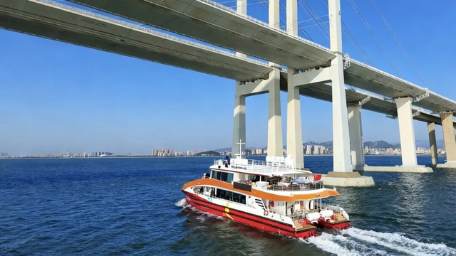 东大洋“海上穿越大桥”环游航线单日载客3155人！有人专程为它来青岛！