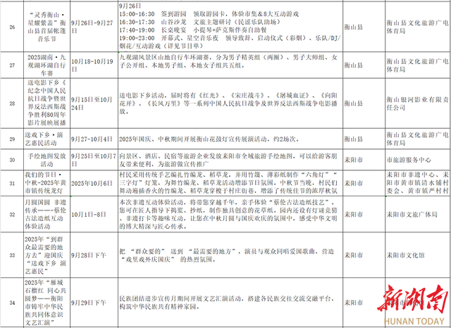 “双节”将至怎么玩？衡阳国庆活动抢“鲜”看→