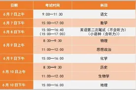 天津高考时间安排公布！考点考场图来了！图片