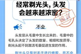中新真探：经常剃光头头发会变浓密吗？图片