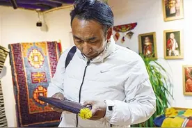 针上“堆”花：织就拉萨堆绣唐卡之美图片