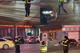 信号灯“罢工”，惠民县执勤女交警迅速“补位”保畅通图片