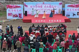 春日赏樱正当时！四川中江400余亩樱花迎春开图片