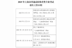 沪2025年普通高校体育类专业考试招生实施办法公布图片