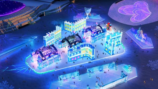 第二十七届哈尔滨冰雪大世界发布园区主题形象等众多冰雕效果图