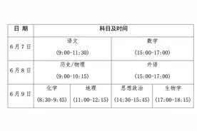 6月7日至9日，2025年河南新高考时间确定图片