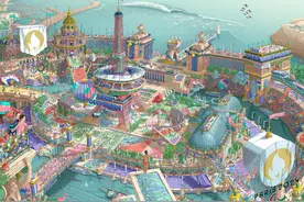 为奥运手绘海报的插画家图片