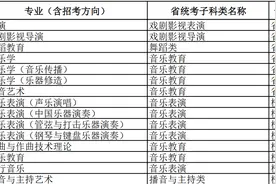 2025艺考招生|南京艺术学院确定2025年艺考招生与山东省统考子科类对照关系图片