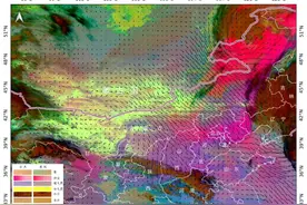 4月15日傍晚至夜间，沙尘逐步移出北京图片