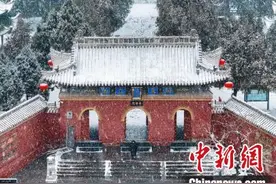 河南：漫天飞雪太昊陵美如画图片