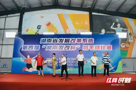 团结协作 赛出风采 第四届“湖南发改杯”羽毛球赛在衡开幕图片