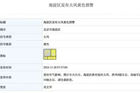 局地阵风9、10级！北京2区升级发布大风黄色预警，注意防范图片