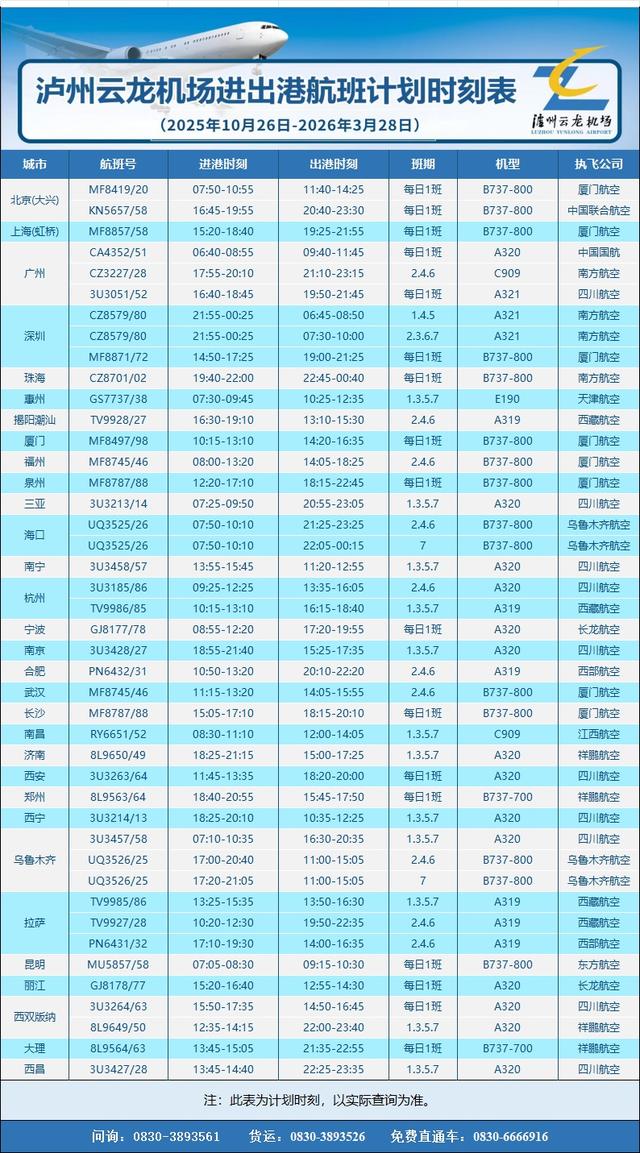 泸州机场伴你飞 | 暖冬特惠机票350+，广东喊你来过冬！