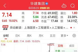 连续2天“地天板”！上海这家A股公司7天6板，股价大涨近60%图片