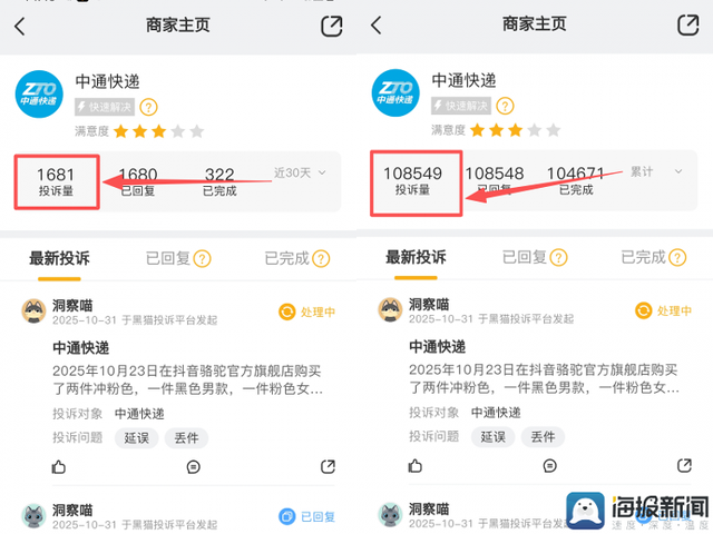 海量财经｜中通快递被罚背后：5000元包裹“消失”在物流链上 “丢件、延误”等多重困局与维权之难