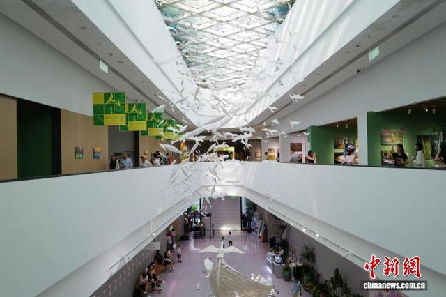 中国湿地博物馆夏日引游人 尽显人与自然之美