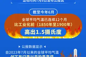 （图表）欧盟机构：全球平均气温已连续12个月比工业化前高1.5摄氏度图片