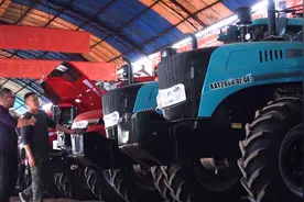 山东麦收：现代化农机显身手图片