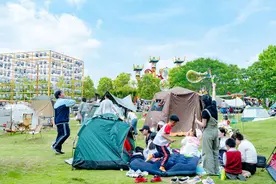 “五一”第一天，游客到黄陂扎帐篷嗨爆了图片