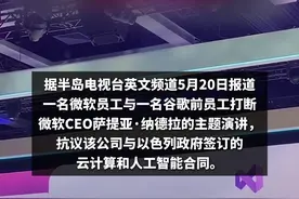 微软员工打断CEO发言：我拒绝成为种族灭绝的帮凶！图片