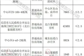 温州乐清二批供地清单出炉 14宗地块共计27.6万方图片
