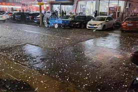 车砸出小坑，马路积“雪”，浙江多地下冰雹，后续部分地区可能还有图片