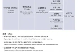 F1中国大奖赛即将开赛！怎么从虹桥等地快速往返赛车场？部分车票已售罄，这份观赛专线攻略请收好图片